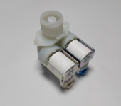Электромагнитный клапан для стиральной машины 2Wx180 ОД ФИШКУ МИКРО КЛЕММЫ (Candy, Hoover 41018989 ) пласт. крепеж