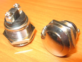 Кнопка антивандальная PBS-28B off-(on) D-16mm металл (без фиксации)