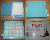 Фильтр HEPA для пылесоса PHILIPS / OZONE H-34
