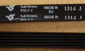 Ремень поликлиновый 1314 J5 (EL1314J5 / 5PJ1314) (hutchinson POLY-V BELT черный)