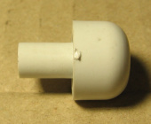 Кнопка (белая) овальная с длинной ножкой для плит Брест-1457 (01040508)