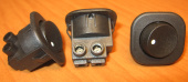 Рокерный переключатель RS-101-7C on-off черный (6(2)/250VAC T120)