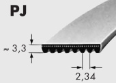 Ремень поликлиновый 1651 J4 (EL1651J4 / 4PJ1651) (481935810055)