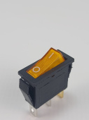 Переключатель клавишный (рокерный) KCD3-101N ON-OFF 10A/250V оранжевый