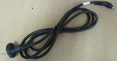 Кабель питания поворотный (шнур) 1,6 м (посадочный D=10мм, контакт D=7,5/2,0 90гр) для плоек, утюжко