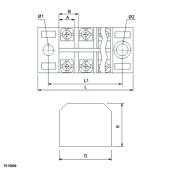 Клеммная колодка винтовая с крышкой TB-10003 (600В, 100А) 