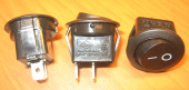 Рокерный переключатель RS-101-8C on-off черный (13A/125VAC. 6.5A/250VAC)