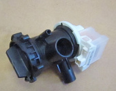 Насос для стиральной машины BOSCH / SIEMENS 30W с улиткой в сборе клеммы под фишку спереди (82012006