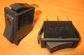 Рокерный переключатель IRS-101E-1C on-off красный (20A/125V, 15A/250V AC)