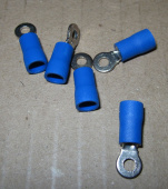 Клемма тип *o* изолированная RV2-3 d 3 мм. сечение 1,5-2,5 с изоляцией синий