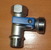 "Кран шаровый трехпроходной ""TUBOFLEX"" ш/ш/г - 1/2""/1/2""/3/4"" (для стиральных машин) (арт. 124)