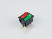 Рокерный переключатель KCD4-2101N-C3-RG/6P On-Off 16A/250V (красный + зеленый)