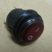 Рокерный переключатель SB040 RED IP65 on-off d-20,2мм (красный)