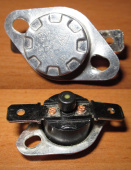 Термостат KSD301 t - 155* С (NC нормальнозамкнутый. принудительного включения) тип "FBHL-R" (с фланц