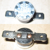 Термостат KSD301 t - 115*С, тип "W/O BHL", NA - контакты Нормально РАЗОМКНУТЫ !!!, W/O BHL без фланц