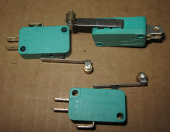 Микропереключатель MSW-03 on-on (10A/250VAC) (с планкой, планка с колёсиком)