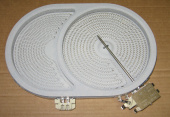 Электроконфорка стеклокерамика 2400/1500W, с расширенной зоной под утятницу (Merloni 098934) (EGO 10.57411.604)