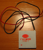 Термоэлектрический охладитель 12V 5.8A, 40mm x 40mm x 3.8mm (Элемент Пельтье) (Радиатор охлаждения /