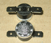 Термостат KSD301 t -  55*С, тип "W/O BHL", NC нормальнозамкнутый,W/O BHL без фланца, контакты горизо