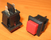 Кнопка PBS-15C off-(on) красный (без фиксации)