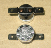 Термостат KSD301 t - 115*С, тип "W/O BHL", NC нормальнозамкнутый, W/O BHL без фланца, контакты гориз