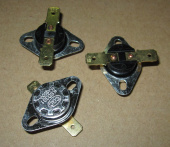 Термостат KSD301 t -  65*С, тип "FBHL", NC нормальнозамкнутый, с НЕ подвижным фланцем, контакты гори