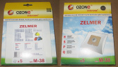 Пылесборники OZONE microne M-38 для пылесоса ZELMER синтетические (5 шт.)