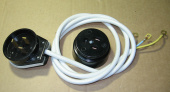 Разъем РШ-ВШ 32A 250V (3х конт.) Открытой установки (О/У). черная, Кабель ПВС 3х2,5мм (L=1,2м) с РШ-