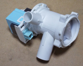 Насос для стиральной машины BOSCH 30W с улиткой в сборе клеммы под фишку спереди (10MA70 в/з 63BS607