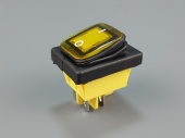 Рокерный переключатель ШКВЗ -2 on-off желтый 30А/250V