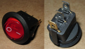 Рокерный переключатель KCD1-B8-101 6A 250VAC (красный) (88822)