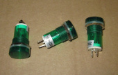 Индикатор (Лампочка неоновая в корпусе) N-812-G 220V (зеленый) D=15мм