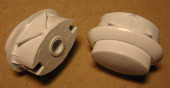 Кнопка (белая) овальная с короткой ножкой для плит  GEFEST(01040592)