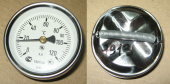 Термометр биметалический ТБТ 0-120 *C (стрелочный) на трубу (с пружиной) (01051105)