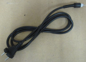 Кабель питания поворотный (шнур) 1,6 м (посадочный D=10мм, контакт D=7,5/2,3 180гр) для плоек, утюжк