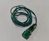 Индикатор (Лампочка неоновая в корпусе, с проводом) N-804-G 220V (зеленый) D=10мм