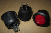 Рокерный переключатель RS-101-9C on-off красный (10A/125VAC, 6A/250VAC)
