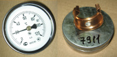 Термометр биметалический ТБТ 0-120 *C (стрелочный) на трубу (d 25-40мм) (10130090/240211/0011058, ПОЛЬША) (01051107)