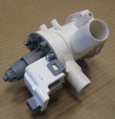 Насос для стиральной машины BOSCH / SIEMENS 30W с улиткой в сборе клеммы под фишку сзади (141326 / 6