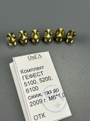 Комплект сопел (форсунок) М6x1,0 Гефест серий 5100, 5200, 6100 (до 2009 г.в) под сжиженный газ