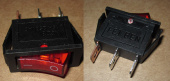 Рокерный переключатель IRS-101-3C on-off красный (15A / 250V AC) (56840)