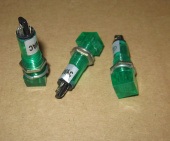 Индикатор (Лампочка неоновая в корпусе) N-802-G 220V (зеленый) D=10мм