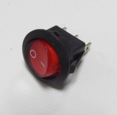 Рокерный переключатель KCD1-102-8-5-C3-R/3P on-on (круглая,цвет красный)