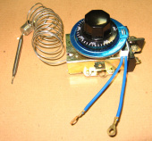 Терморегулятор капиллярный от 50 до 320*C, RES 125-277VAC 30A (к промышленным плитам, Длина капилярки 1м45см) 