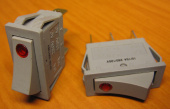 Рокерный переключатель YSR15-11/N-D On-Off с индикацией, черный 1-й (10/15A 250/125V)