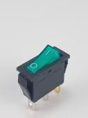 Переключатель клавишный (рокерный) KCD3-101N ON-OFF 10A/250V зеленый