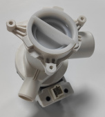 Насос для стиральной машины BEKO, HANYU 30W с улиткой в сборе, на болтах клеммы под фишку спереди (H