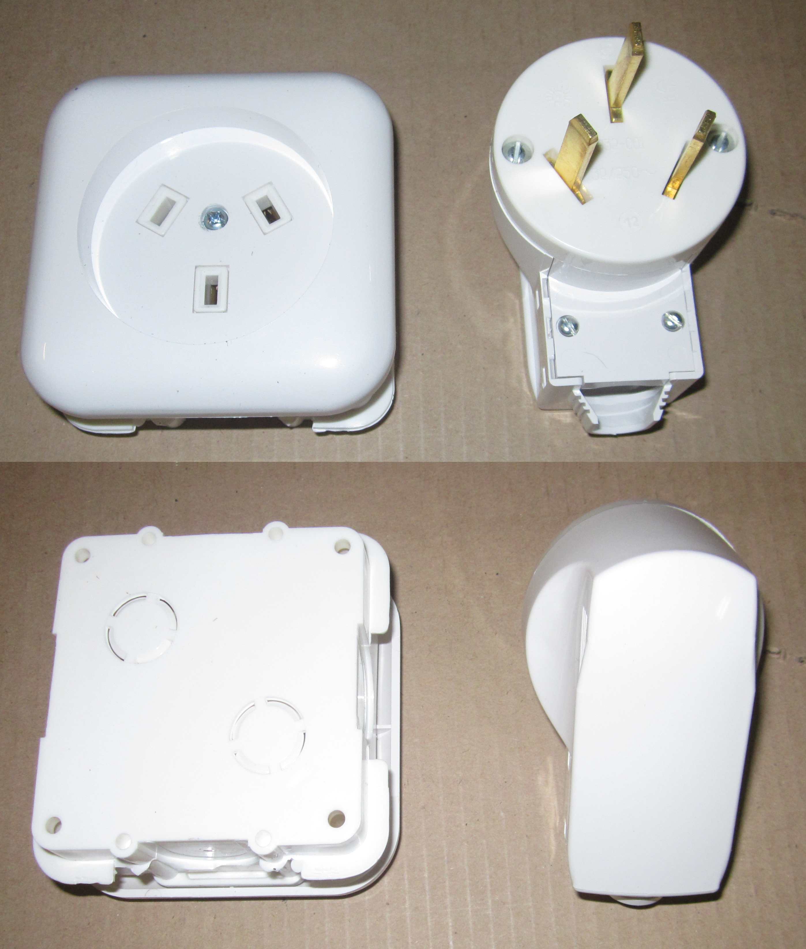 Разъем РШ-ВШ 32A 250V (3х конт.) Розетка + Вилка к электроплите с заземляющим контактом скрытой уста