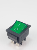 Переключатель клавишный (рокерный) IRS-201-2C ON-OFF 15A/250V зеленый