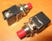 Кнопка PBS-13C (on)-off красная (без фиксации)